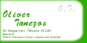 oliver tanczos business card